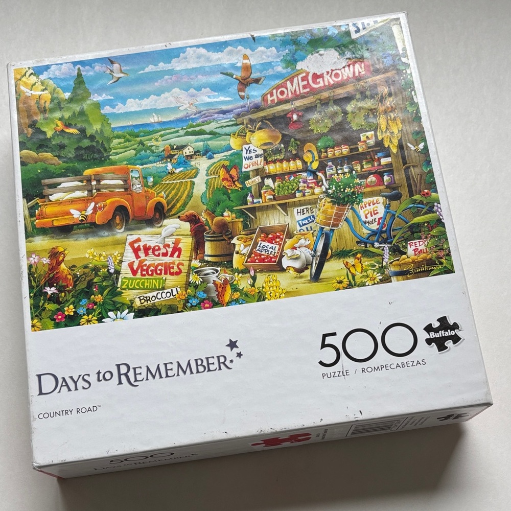 Buffalo Games Days To Remember Country Road 500 Piece Jigsaw Puzzle‎ Fruit Stand